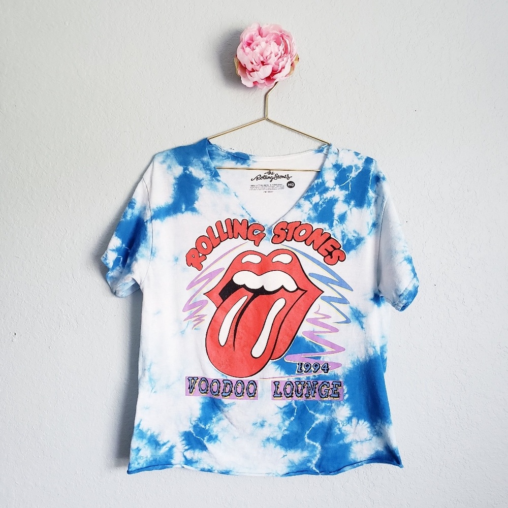 The Rolling Stones Distressed Tie Dye Graphic Tee